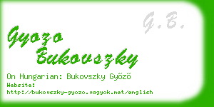 gyozo bukovszky business card